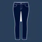 dark blue low-rise jeans image